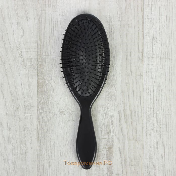 Расчёска массажная, 6,5 × 22 см, цвет чёрный