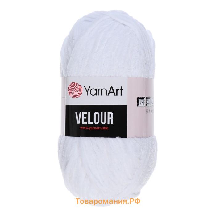 Пряжа "Velour" 100% микрополиэстер 170м/100г (840 белый)