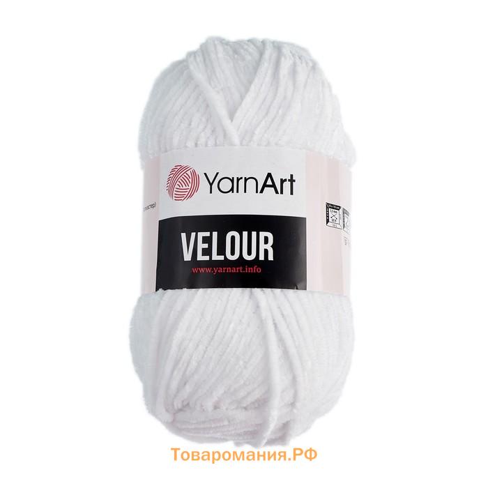 Пряжа "Velour" 100% микрополиэстер 170м/100г (840 белый)