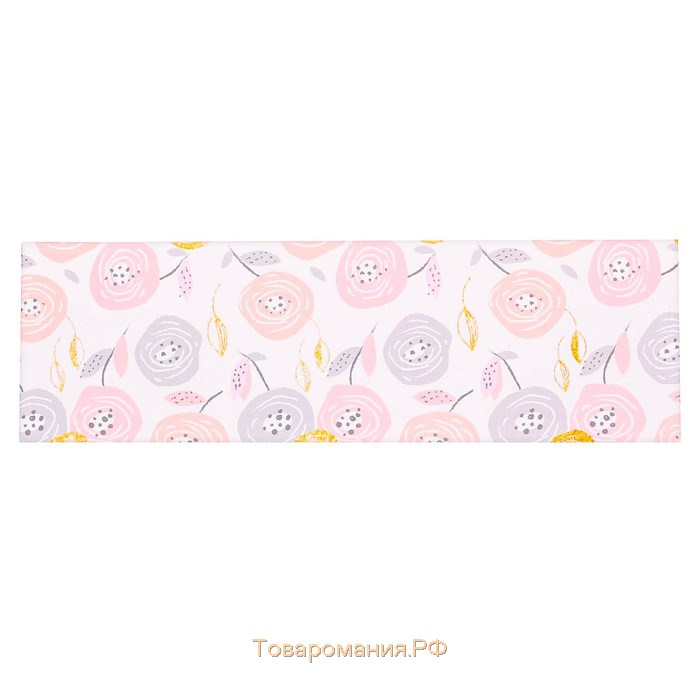 Коробка для макарун, кондитерская упаковка «Цветочки», 5.5 х 18 х 5.5 см