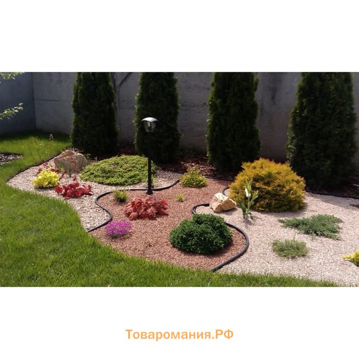 Лента бордюрная, 11 см×10 м, толщина 1 мм, пластиковая, коричневая, KANTA