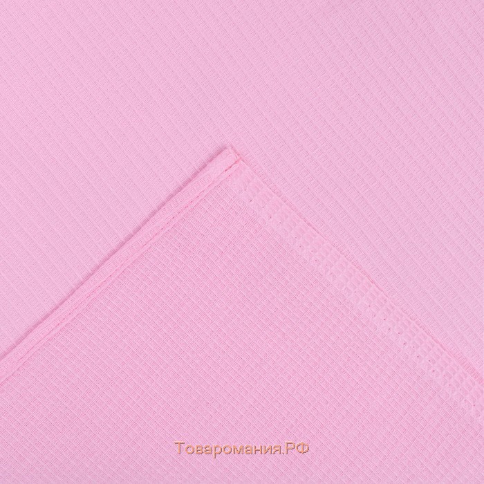 Накидка для сауны жен (75х150), цв.роза, ваф.полотно 160г/м, хл100%