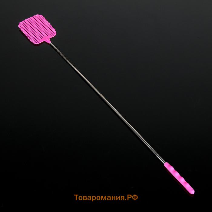 Мухобойка телескопическая, длина 26-70 см, размер рабочей части 8×9.4 см, МИКС