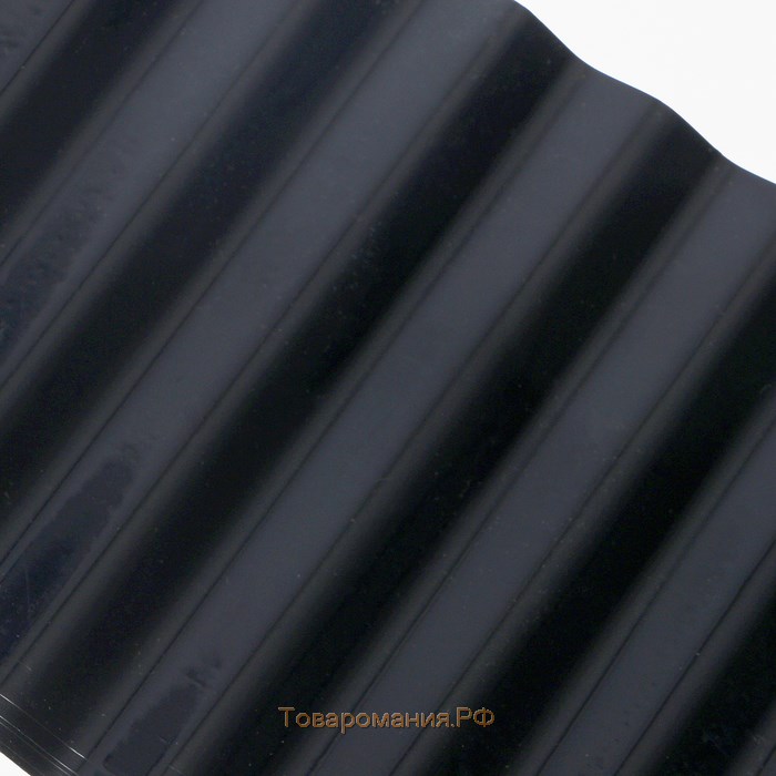 Лента бордюрная, 10 см×9 м, толщина 0.6 мм, пластиковая, гофра, чёрная, Greengo