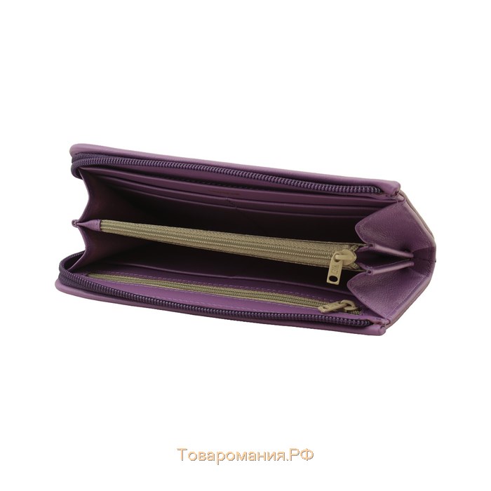 Портмоне на молнии XL Purpur, матовая кожа, цвет пурпурный