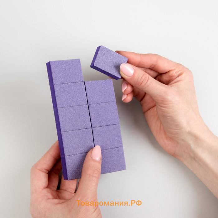 Наждачные бафы для ногтей, набор 10 шт., двухсторонние, 3.5×2.5 см, оранжевые