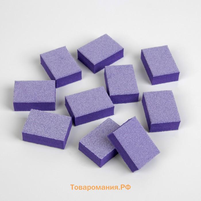 Наждачные бафы для ногтей, набор 10 шт., двухсторонние, 3.5×2.5 см, оранжевые