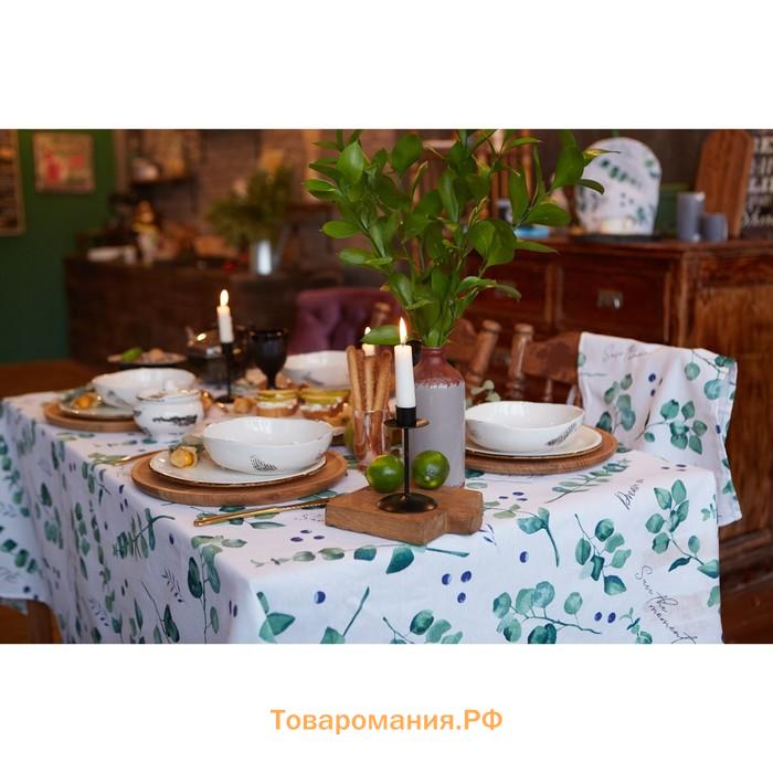 Скатерть "" Eucalyptus 220х144 см, 100% хлопок, 164 г/м2