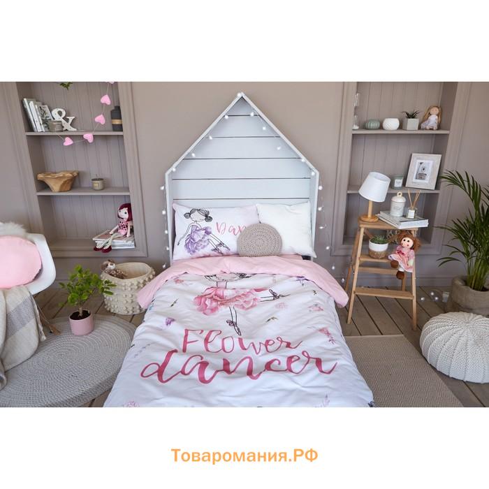 Постельное бельё «» 1.5 сп Flower dancer 143х215 см, 150х214 см, 50х70 см -1 шт,100% хлопок, бязь