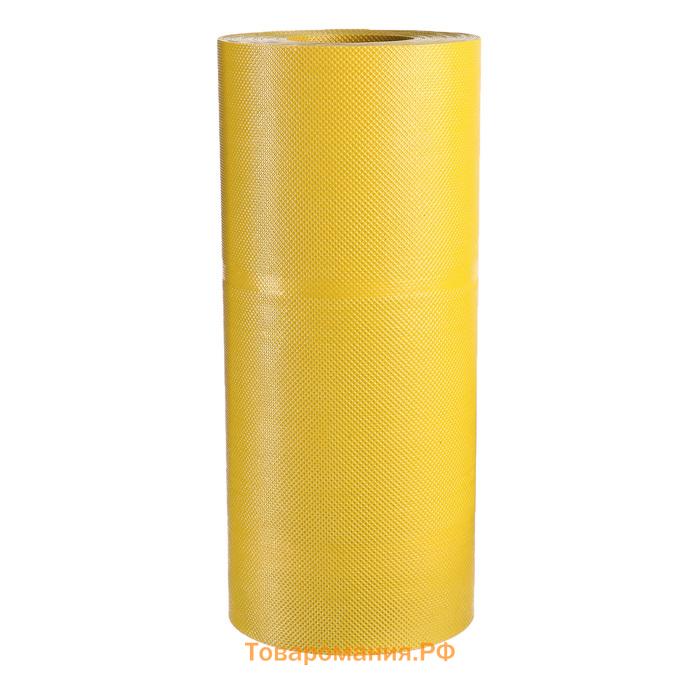 Лента бордюрная, 30 см×10 м, толщина 1.2 мм, пластиковая, жёлтая, Greengo