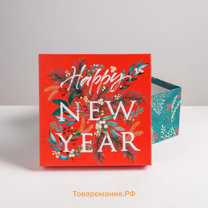 Набор подарочных коробок 6 в1 «Happy new year», 10 х 10 х 6 - 20 х 20 х 11 см, Новый год