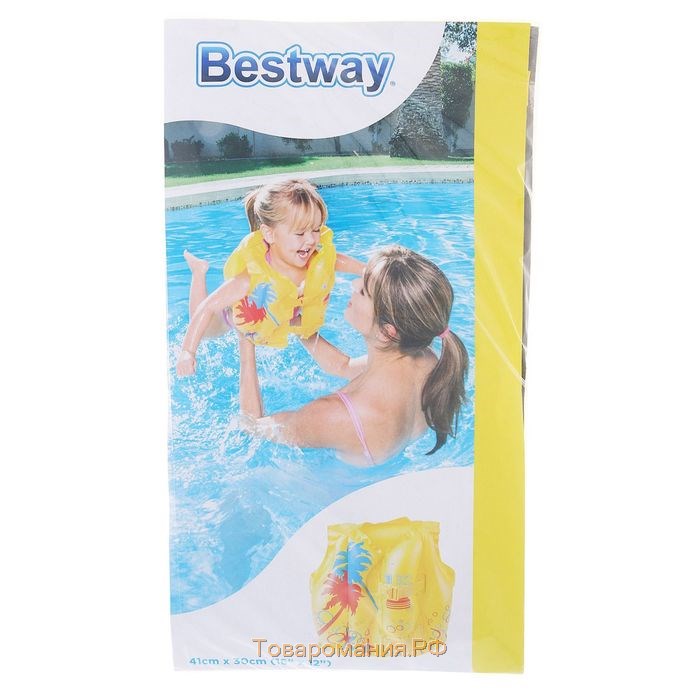 Жилет надувной Bestway «Тропики», 41×30 см, от 3-6 лет, 32069