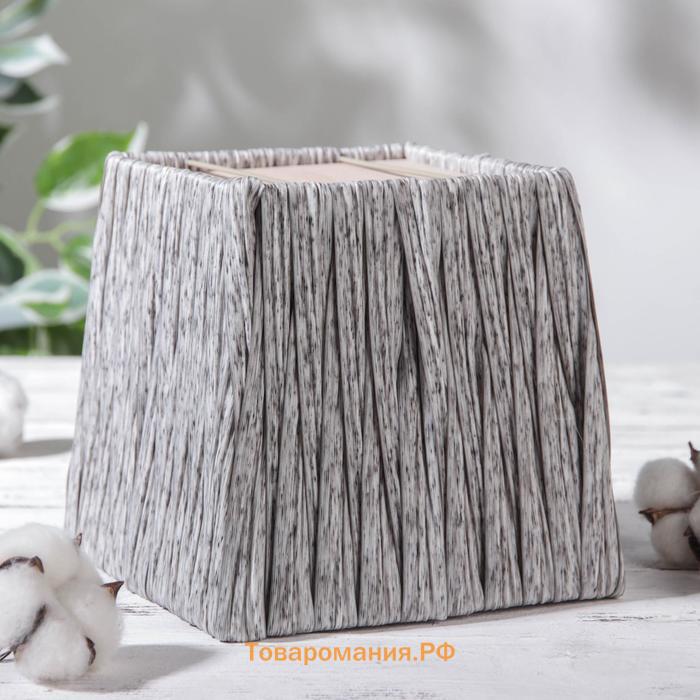 Кашпо для цветов плетёное «Луция», 16×16×15 см, квадрат, серое
