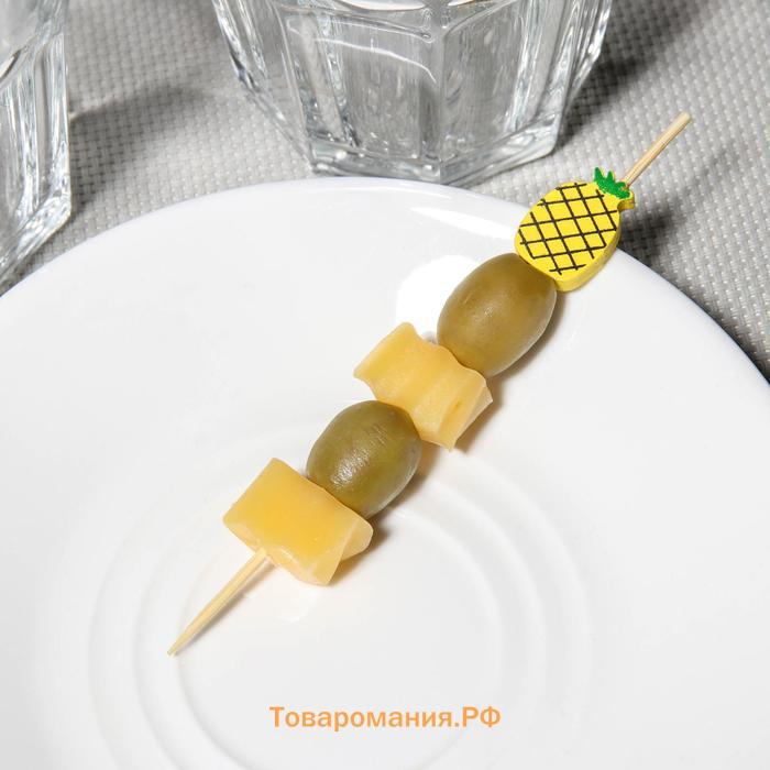 Шпажки  «Озорной ананас», h=12 см, набор 25 шт.
