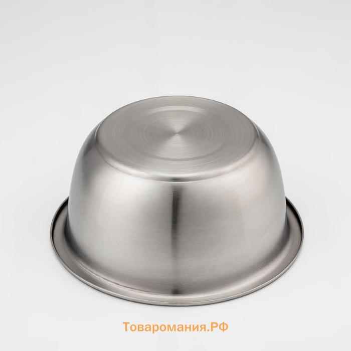 Миска «Проф», 2.3 л, 22×9 см, матовая, толщина стали 0.6 мм, нержавеющая сталь