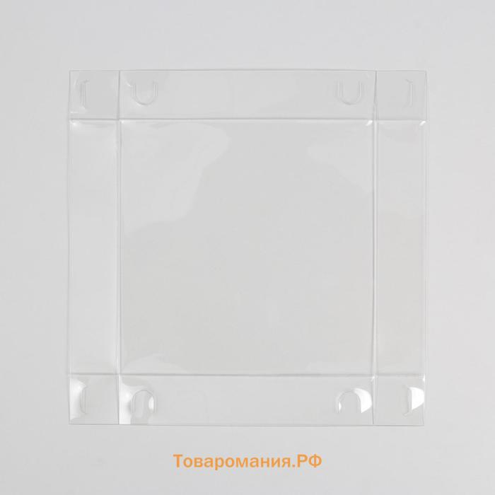 Коробка для кондитерских изделий с пластиковой крышкой New Year, 12 х 6 х 11,5 см