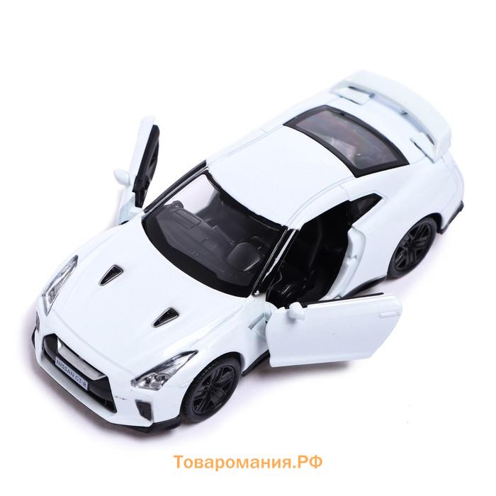 Машина металлическая NISSAN GT-R (R35), 1:32, открываются двери, инерция, цвет белый