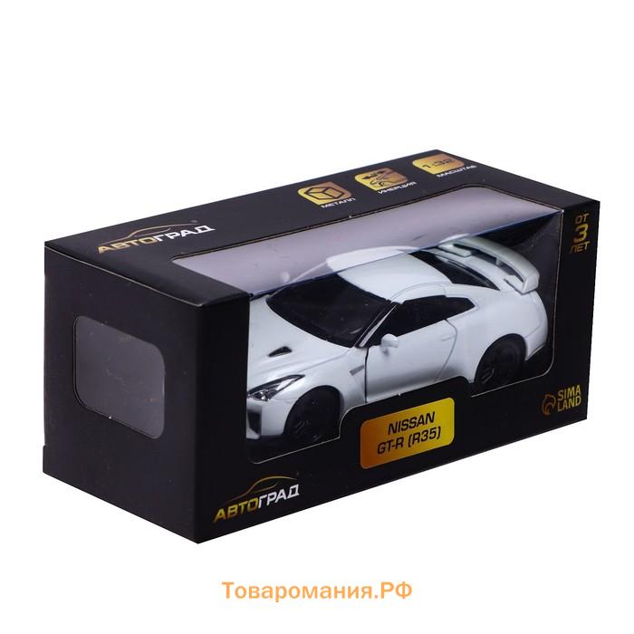 Машина металлическая NISSAN GT-R (R35), 1:32, открываются двери, инерция, цвет белый