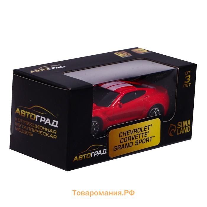 Машина металлическая CHEVROLET CORVETTE GRAND SPORT, 1:64, цвет красный