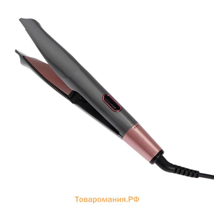 Плойка LW-21, 40 Вт, керамическое покрытие, d=35 мм, до 230°C, серо-розовая