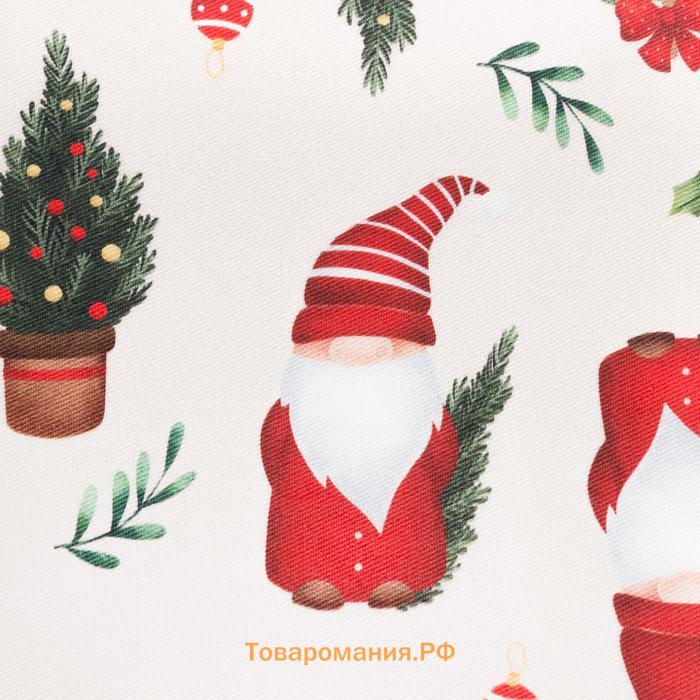 Дорожка на стол новогодняя  Santa Claus 30х70 +/- 5 см, 100% хл, саржа 190 гр/м2