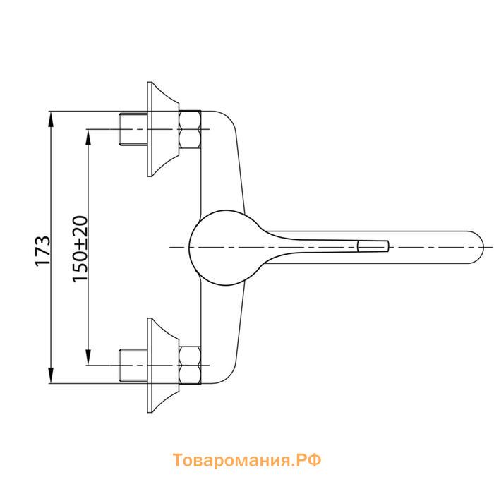 Смеситель для кухни Istok life 0402.976, настенный, хирургическая ручка, хром