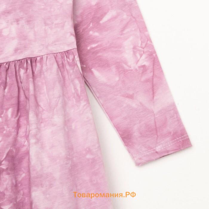 Платье детское KAFTAN "Dream" р.30 (98-104), лиловый тай-дай