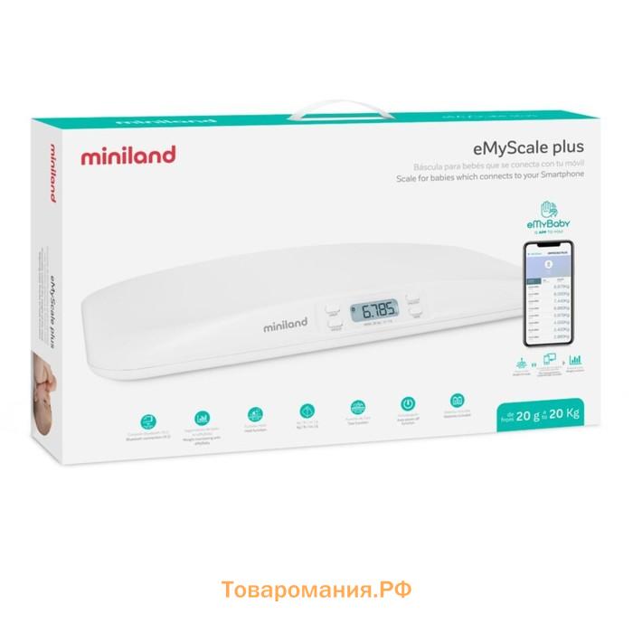 Весы детские электронные Miniland Emyscale Plus, до 22 кг, connect eMyBaby, 3хААА