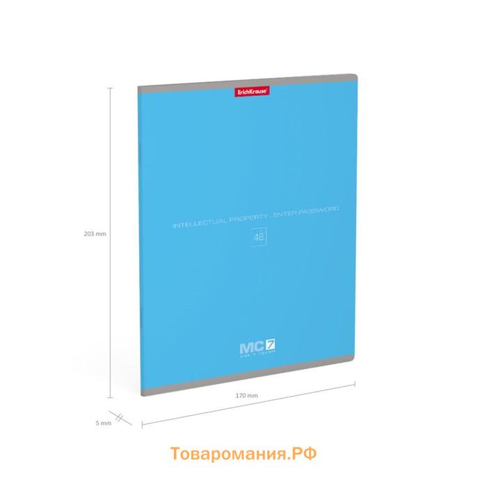 Тетрадь 48 листов в клетку, ErichKrause MC-7, обложка мелованный картон, блок офсет 100% белизна, МИКС