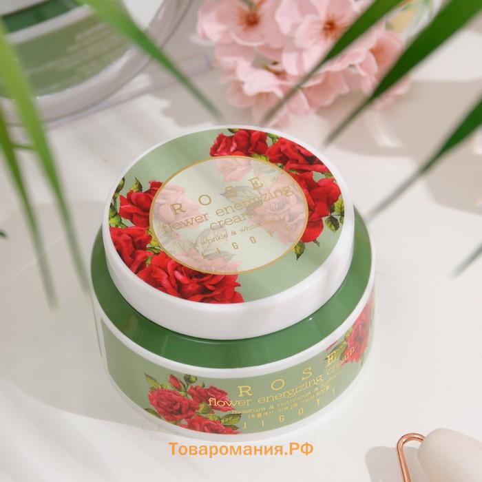 Крем для лица Jigott с экстрактом розы Rose Flower Energizing Cream, 100 мл