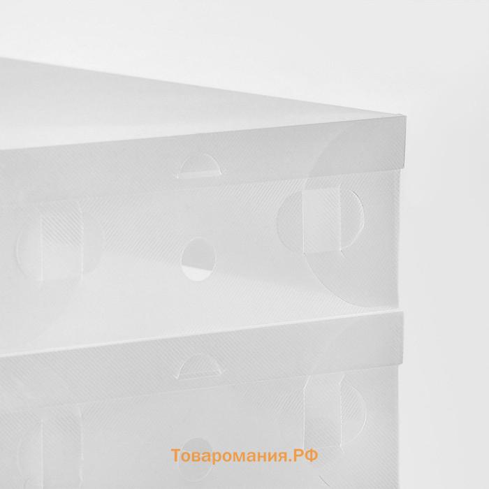 Коробка для хранения сапог с крышкой Uni size, 30×52×12 см, 2 шт.