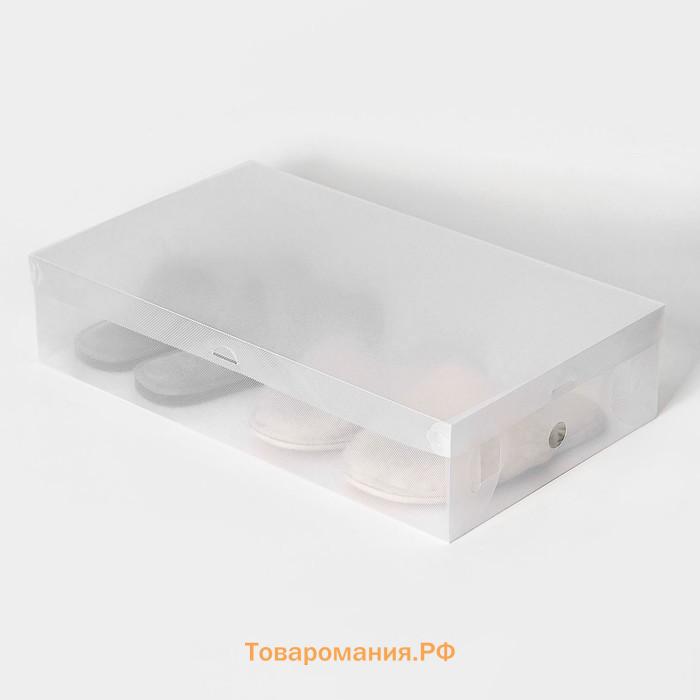 Коробка для хранения сапог с крышкой Uni size, 30×52×12 см, 2 шт.