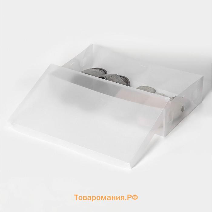 Коробка для хранения сапог с крышкой Uni size, 30×52×12 см, 2 шт.