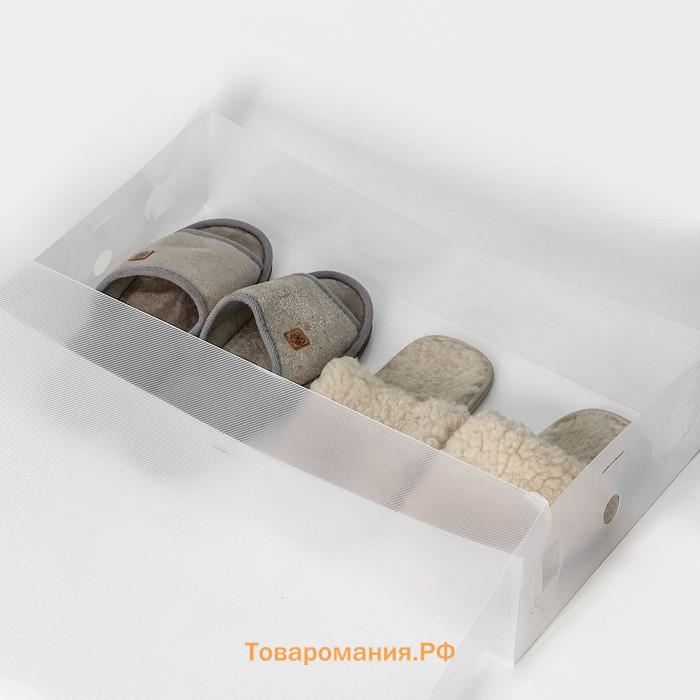 Коробка для хранения сапог с крышкой Uni size, 30×52×12 см, 2 шт.
