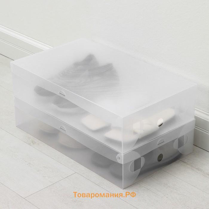 Коробка для хранения сапог с крышкой Uni size, 30×52×12 см, 2 шт.