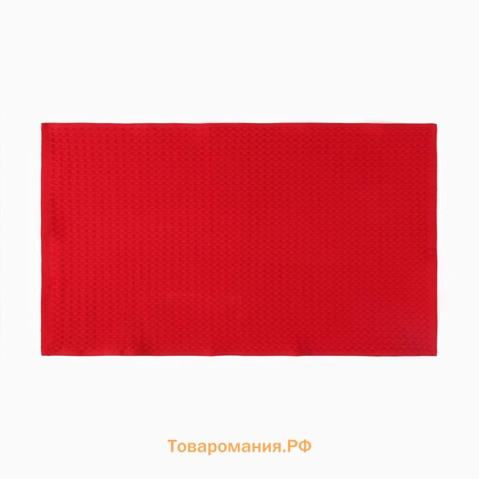 Новогодний подарочный набор  "Чудес в новом году": бордовое полотеце 35х60см, хл 100%, вафля 220г/м2