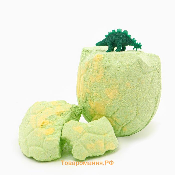 Бомбочка для ванны "Яйцо дракона" зелёная, с игрушкой, 140 г