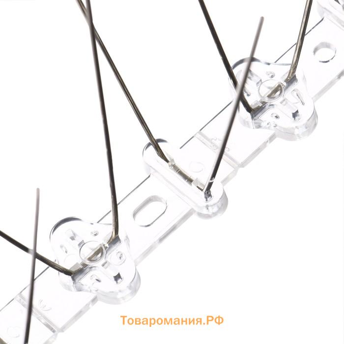 Отпугиватель для птиц, 25×10 см, шипы противоприсадные 20 шт., 2 ряда, Greengo
