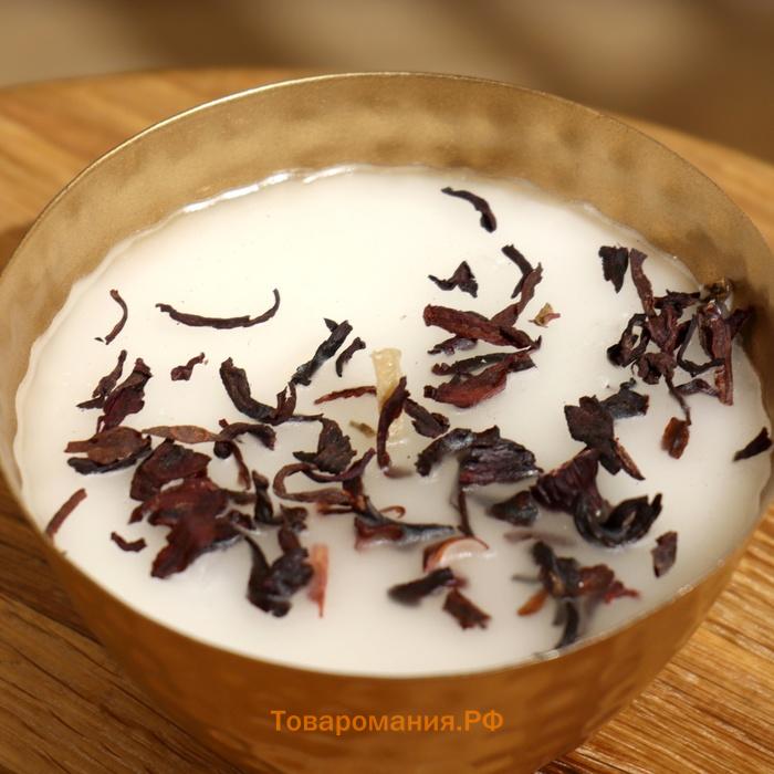 Ароматическая свеча в чаше, 200 г, парафин, hibiscus