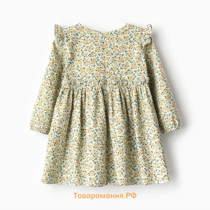 Платье для девочки MINAKU: Cotton collection, цвет фисташковый, рост 92 см