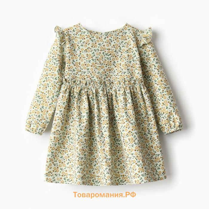 Платье для девочки MINAKU: Cotton collection, цвет фисташковый, рост 92 см