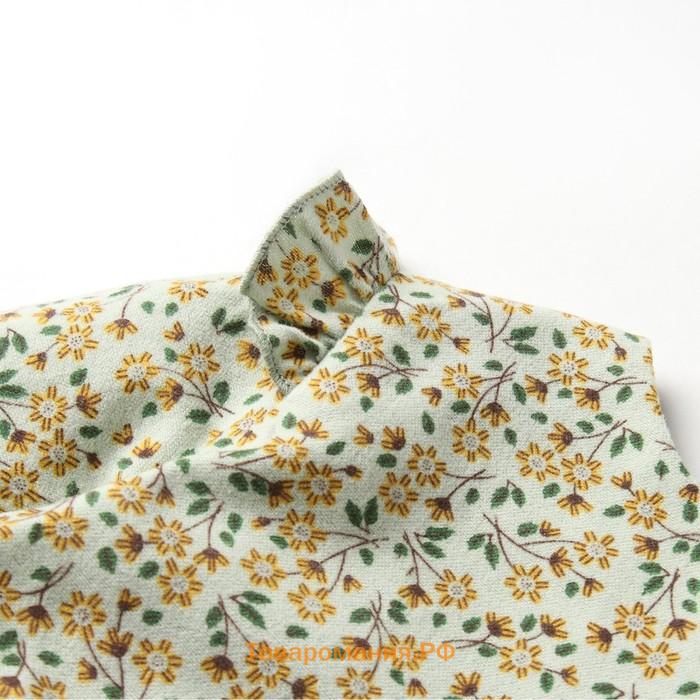 Платье для девочки MINAKU: Cotton collection, цвет фисташковый, рост 92 см