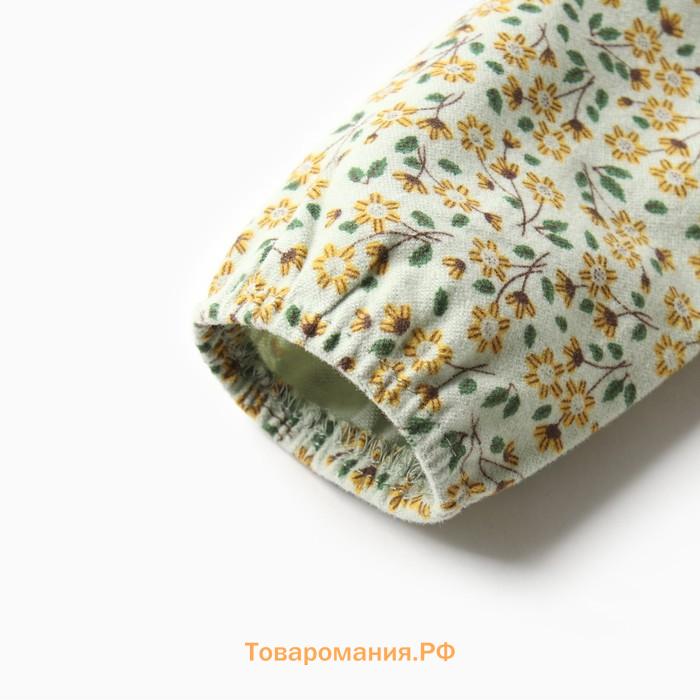 Платье для девочки MINAKU: Cotton collection, цвет фисташковый, рост 92 см