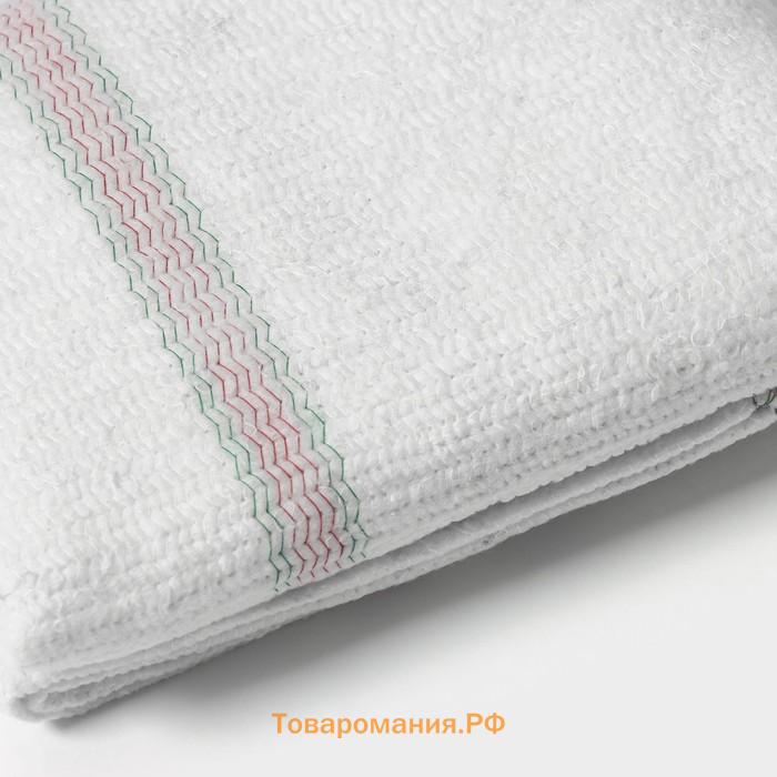 Тряпка для мытья пола , вискоза-ХПП, с оверлоком, 75×100 см, плотность 220 г/м, белая