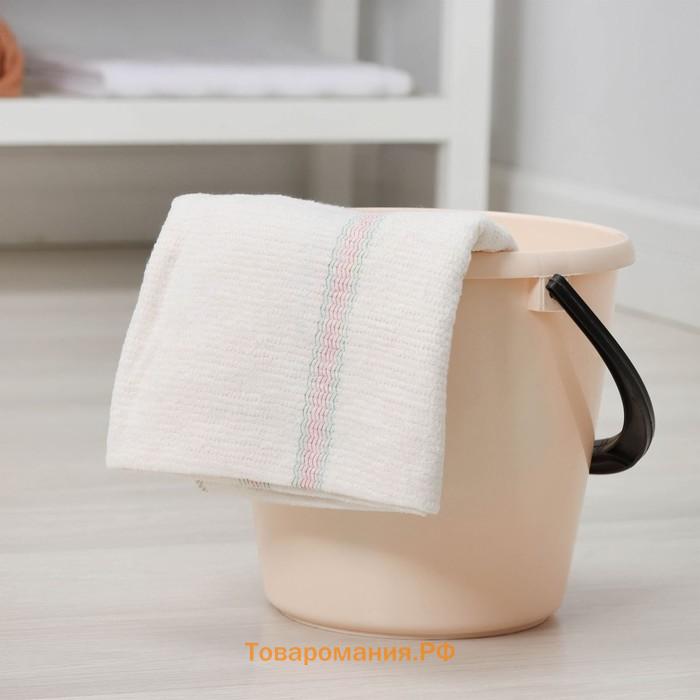 Тряпка для мытья пола , вискоза-ХПП, с оверлоком, 75×100 см, плотность 220 г/м, белая