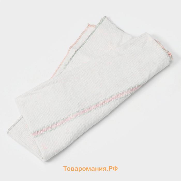 Тряпка для мытья пола , вискоза-ХПП, с оверлоком, 75×100 см, плотность 220 г/м, белая