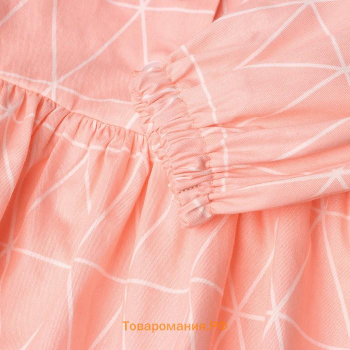 Платье детское с воротником KAFTAN «Ромбик», размер 28 (86-92 см)