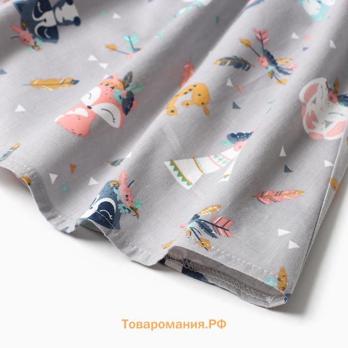 Платье детское с воротником KAFTAN «Зверята», размер 28 (86-92 см)