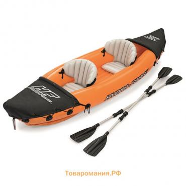 Байдарка Bestway Lite-Rapid X2 Kayak, двухместная, вёсла 218 см, до 160 кг, 321×100×48 см, 65077