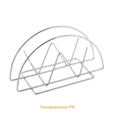 Салфетница  «Корона», 13×6×7.5 см, хром